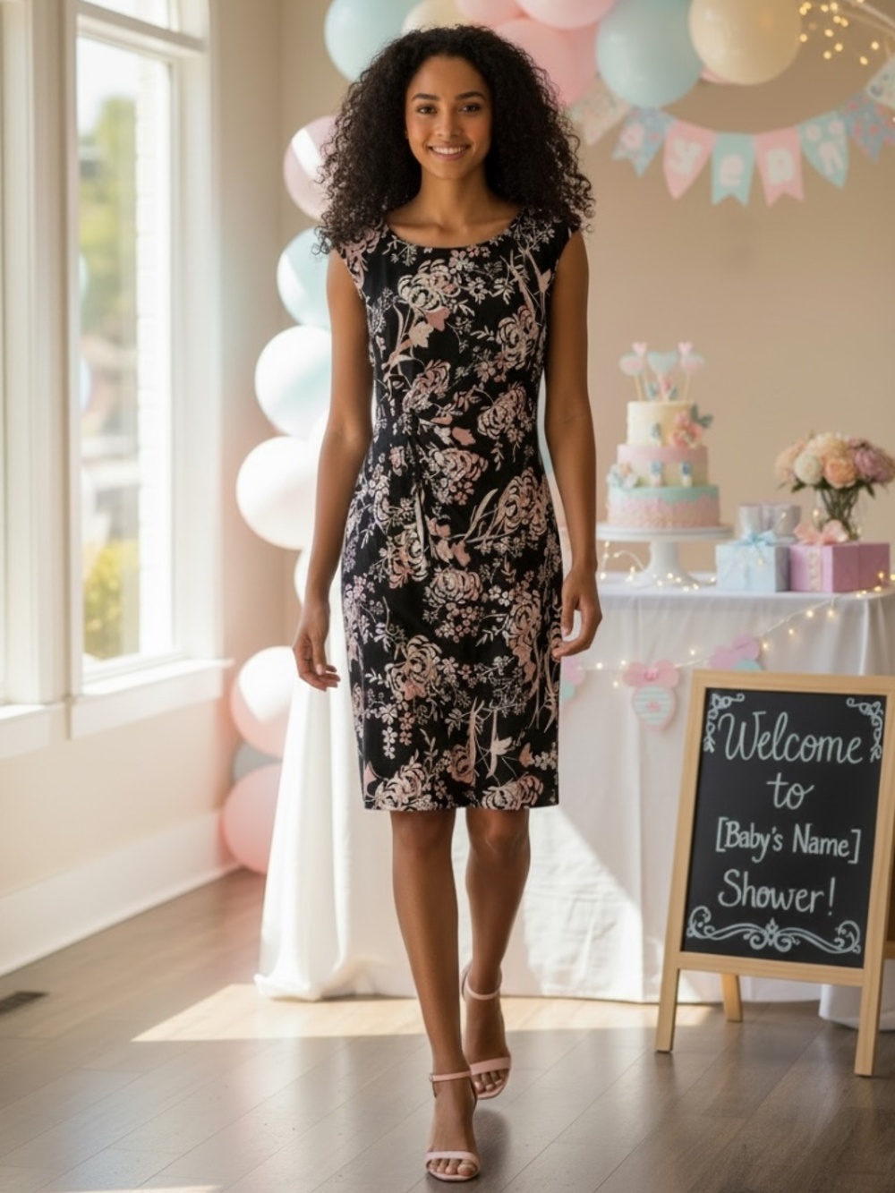 💐NWT💐 Laura Petites Cap Sleeved Floral Dress - size 14